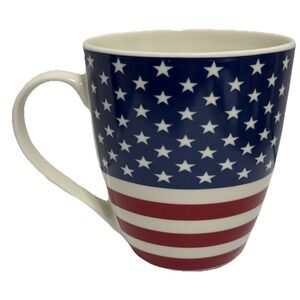 Pfaltzgraff USA American Flag Mug Coffee 16 Oz Stars And Stripes Red White Blue